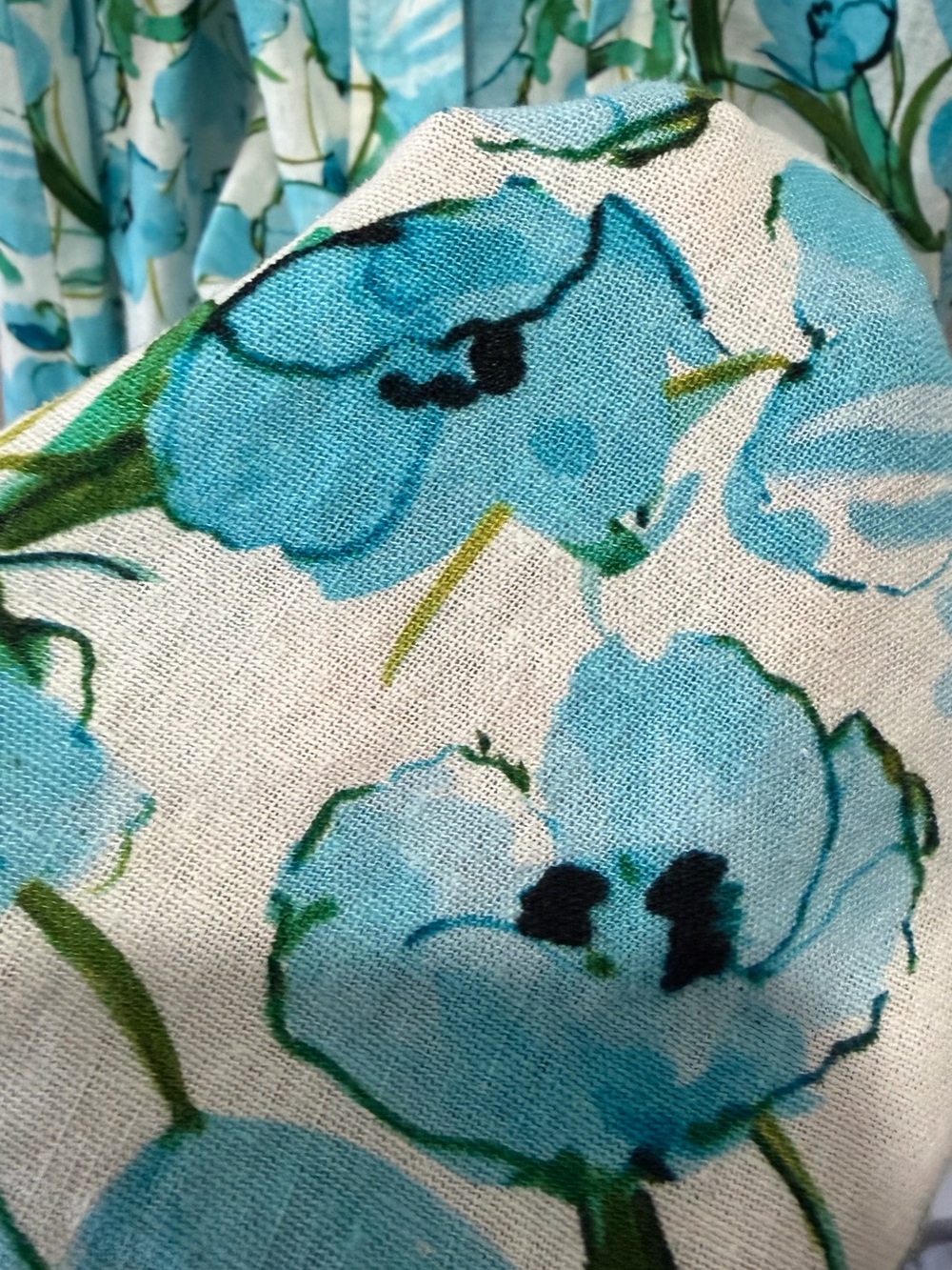 Karl Lagerfeld women Aqua Floral Tie-Waist Dress - Picture 3 of 6